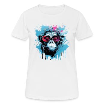 Party gorilla with sunglasses - Women's Breathable T-Shirt - white - Front - AI Model Female 172 dark (172cm)