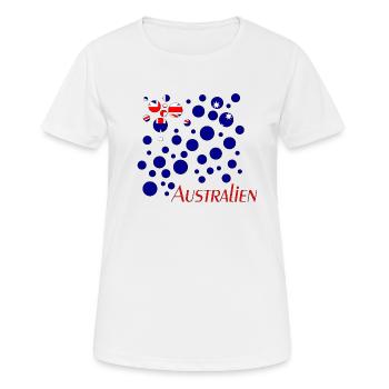 Australien Australia - Frauen T-Shirt atmungsaktiv - Weiß - Vorne - AI Model Female 172 dark (172cm)
