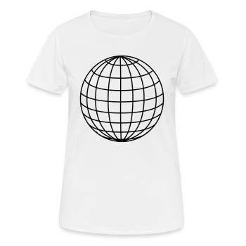Globus Weltkugel Geschenkidee Welt Äquator - Frauen T-Shirt atmungsaktiv - Weiß - Vorne - AI Model Female 172 dark (172cm)