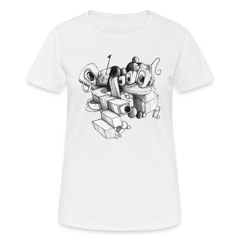 COURRIER US - T-shirt respirant Femme - blanc - Devant - AI Model Female 172 dark (172cm)