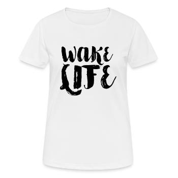WAKE LIFE - T-shirt respirant Femme - blanc - Devant - AI Model Female 172 dark (172cm)
