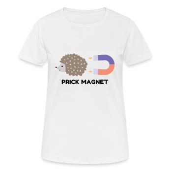 Prick Magnet - Frauen T-Shirt atmungsaktiv - Weiß - Vorne - AI Model Female 172 dark (172cm)