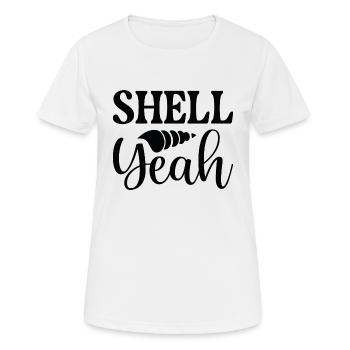 Schale ja - Frauen T-Shirt atmungsaktiv - Weiß - Vorne - AI Model Female 172 dark (172cm)