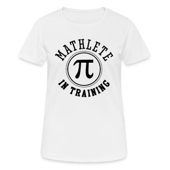 Mathlet im Training - Frauen T-Shirt atmungsaktiv - Weiß - Vorne - AI Model Female 172 dark (172cm)