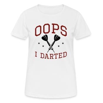 Oops I Darted - Women's Breathable T-Shirt - white - Front - AI Model Female 172 dark (172cm)