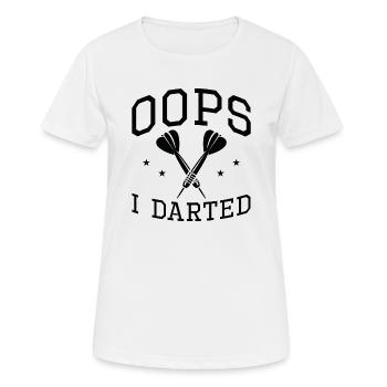 Oops I Darted - Women's Breathable T-Shirt - white - Front - AI Model Female 172 dark (172cm)