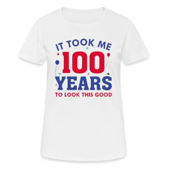 Il m’a fallu 100 ans pour être aussi beau - T-shirt respirant Femme - blanc - Devant - AI Model Female 172 dark (172cm)