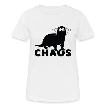 Chaos de la loutre - T-shirt respirant Femme - blanc - Devant - AI Model Female 172 dark (172cm)