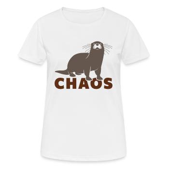 Chaos de la loutre - T-shirt respirant Femme - blanc - Devant - AI Model Female 172 dark (172cm)