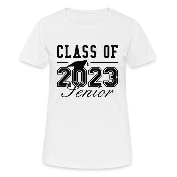 Classe de 2023 Senior - T-shirt respirant Femme - blanc - Devant - AI Model Female 172 dark (172cm)