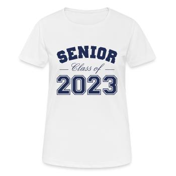 Classe Senior de 2023 - T-shirt respirant Femme - blanc - Devant - AI Model Female 172 dark (172cm)