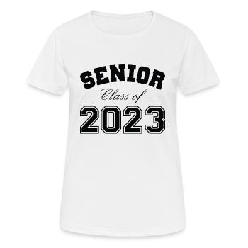Classe Senior de 2023 - T-shirt respirant Femme - blanc - Devant - AI Model Female 172 dark (172cm)