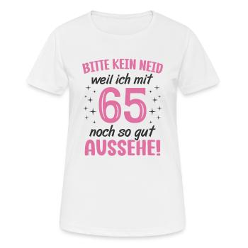 65. Geburtstag 65 Jahre Geburtstagsgeschenk Frauen - Frauen T-Shirt atmungsaktiv - Weiß - Vorne - AI Model Female 172 dark (172cm)