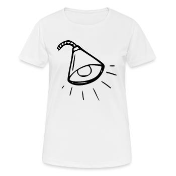 canapé canapé chaise chaise chaise table lamp lampe benc - T-shirt respirant Femme - blanc - Devant - AI Model Female 172 dark (172cm)