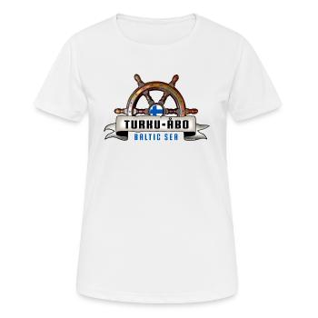 Turku Finland - Marine textiles and gifts. - Women's Breathable T-Shirt - white - Front - AI Model Female 172 dark (172cm)