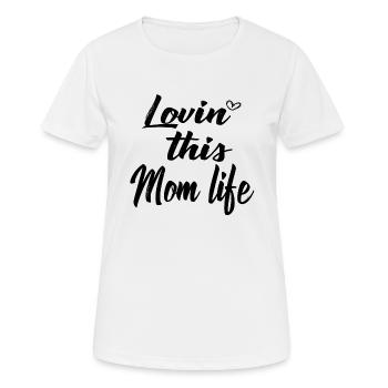 Love Heart Mom Mother Mother's Day Gift - Women's Breathable T-Shirt - white - Front - AI Model Female 172 dark (172cm)