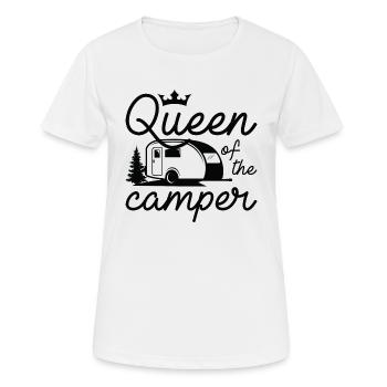 Queen Of The Camper - Women's Breathable T-Shirt - white - Front - AI Model Female 172 dark (172cm)