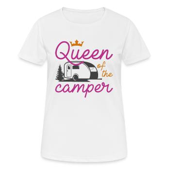 Queen Of The Camper - Women's Breathable T-Shirt - white - Front - AI Model Female 172 dark (172cm)