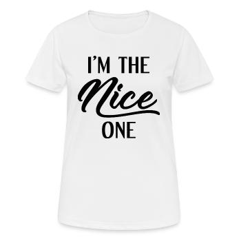 Je suis le gentil - T-shirt respirant Femme - blanc - Devant - AI Model Female 172 dark (172cm)
