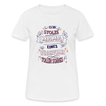 Mutter Tochter Geschenkidee Ich Bin Stolze Mama - Frauen T-Shirt atmungsaktiv - Weiß - Vorne - AI Model Female 172 dark (172cm)
