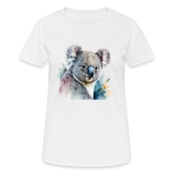 Aquarelle Koala - T-shirt respirant Femme - blanc - Devant - AI Model Female 172 dark (172cm)