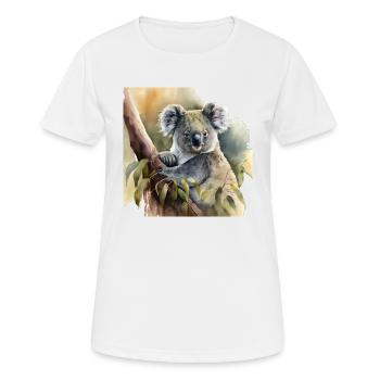 Aquarelle Koala - T-shirt respirant Femme - blanc - Devant - AI Model Female 172 dark (172cm)