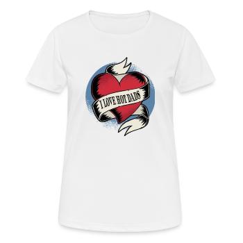 J’aime les papas chauds - T-shirt respirant Femme - blanc - Devant - AI Model Female 172 dark (172cm)