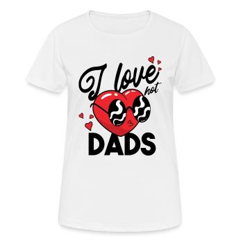 J’aime les papas chauds - T-shirt respirant Femme - blanc - Devant - AI Model Female 172 dark (172cm)