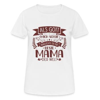 Muttertag Geschenkidee Mütter Beste Mama Der Welt - Frauen T-Shirt atmungsaktiv - Weiß - Vorne - AI Model Female 172 dark (172cm)