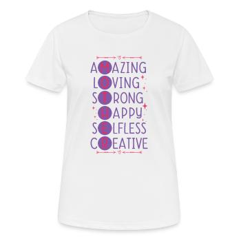 Muttertag Geschenkidee Mama Mütter - Frauen T-Shirt atmungsaktiv - Weiß - Vorne - AI Model Female 172 dark (172cm)