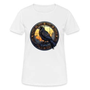 Rabe - Frauen T-Shirt atmungsaktiv - Weiß - Vorne - AI Model Female 172 dark (172cm)