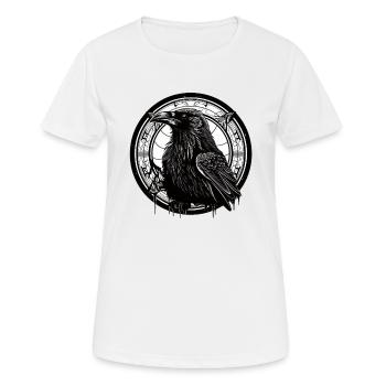 Rabe - Frauen T-Shirt atmungsaktiv - Weiß - Vorne - AI Model Female 172 dark (172cm)