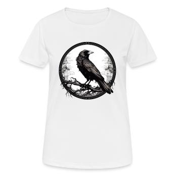 Rabe - Frauen T-Shirt atmungsaktiv - Weiß - Vorne - AI Model Female 172 dark (172cm)
