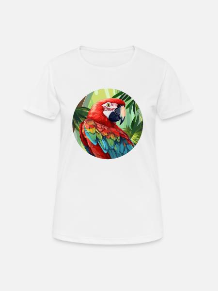 Papagei - Frauen T-Shirt atmungsaktiv - Weiß
