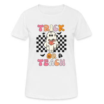 Halloween Teacher Trick Or Teach - Women's Breathable T-Shirt - white - Front - AI Model Female 172 dark (172cm)