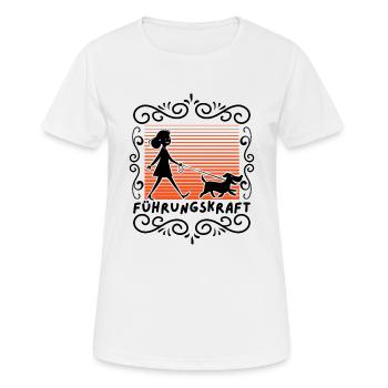 Hundehalterin Geschenkidee Führungskraft Hund Witz - Frauen T-Shirt atmungsaktiv - Weiß - Vorne - AI Model Female 172 dark (172cm)
