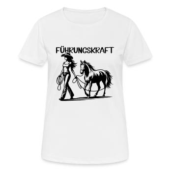 Führungskraft Pferd Reiten Geschenkidee Pferde - Frauen T-Shirt atmungsaktiv - Weiß - Vorne - AI Model Female 172 dark (172cm)