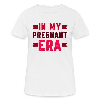Grossesse Enceinte Bébé Famille Femmes - T-shirt respirant Femme - blanc - Devant - AI Model Female 172 dark (172cm)
