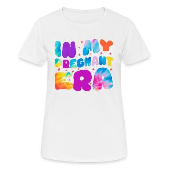 Grossesse Enceinte Bébé Famille Femmes - T-shirt respirant Femme - blanc - Devant - AI Model Female 172 dark (172cm)