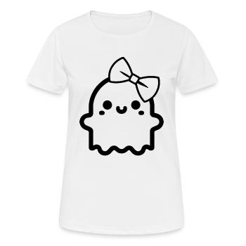 Halloween Geist Frauen Mädchen - Frauen T-Shirt atmungsaktiv - Weiß - Vorne - AI Model Female 172 dark (172cm)