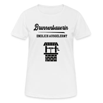 Brunnenbauerin Ausbildung Bestanden Azubi Lehre - Frauen T-Shirt atmungsaktiv - Weiß - Vorne - AI Model Female 172 dark (172cm)