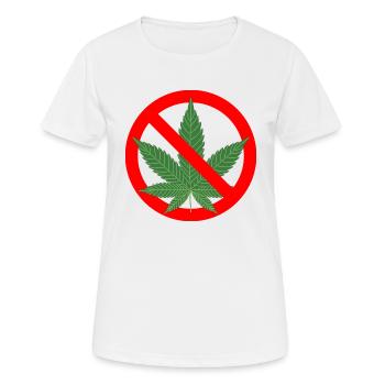 Aucune interdiction de cannabis - T-shirt respirant Femme - blanc - Devant - AI Model Female 172 dark (172cm)