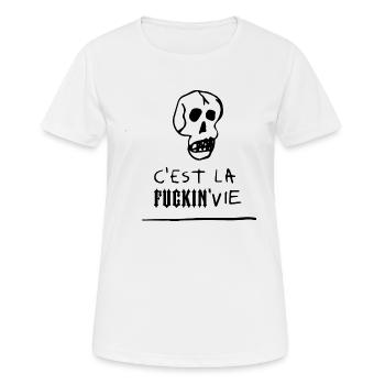 C'est la vie - Women's Breathable T-Shirt - white - Front - AI Model Female 172 dark (172cm)