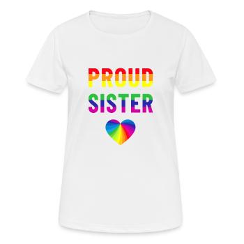 Proud Sister lgbtq pride month 2023 pride Rainbow - Women's Breathable T-Shirt - white - Front - AI Model Female 172 dark (172cm)