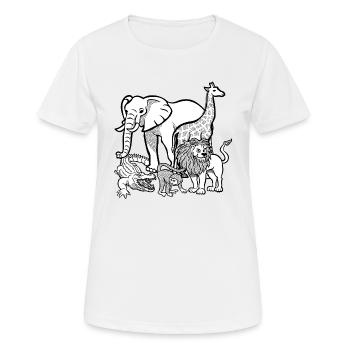 zoo - T-shirt respirant Femme - blanc - Devant - AI Model Female 172 dark (172cm)