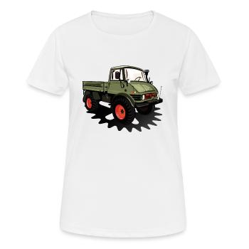 Unimog - Oldtimer - Offroad - Universal motor device - Women's Breathable T-Shirt - white - Front - AI Model Female 172 dark (172cm)