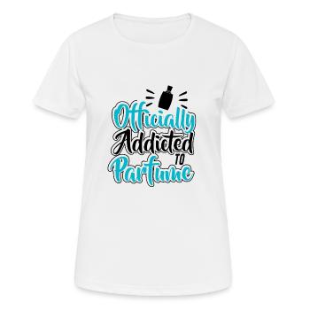 Parfüm Fragrance Perfüm Perfume Parfum Duft - Frauen T-Shirt atmungsaktiv - Weiß - Vorne - AI Model Female 172 dark (172cm)