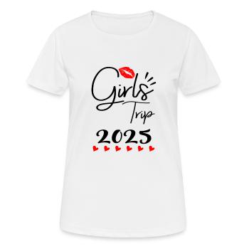Girls' Trip 2025 Girls Trip Girls' Tour Girls trip - Women's Breathable T-Shirt - white - Front - AI Model Female 172 dark (172cm)
