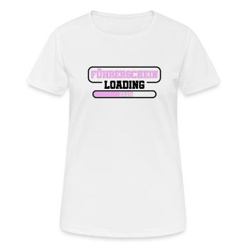 Permis de conduire 2025 Examen de conduite Examen du permis de conduire - T-shirt respirant Femme - blanc - Devant - AI Model Female 172 dark (172cm)