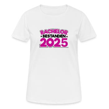Baccalauréat 2025 Graduation Graduation - T-shirt respirant Femme - blanc - Devant - AI Model Female 172 dark (172cm)